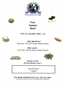 Free Summer Meals For Kids 2014