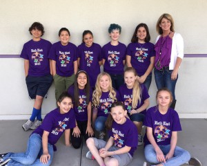 Front row(l to r):  Ayla Monte, Isabella Libby, Jocelyn Gauthier, Brielle Prock, Allison Neal, Amy Schmit, Back row:  Anthony Tullio, Eric Aguilar, Jadyn LoBue, Madison Ainslie, Dena Gabriel, Linda Richardson (coach)